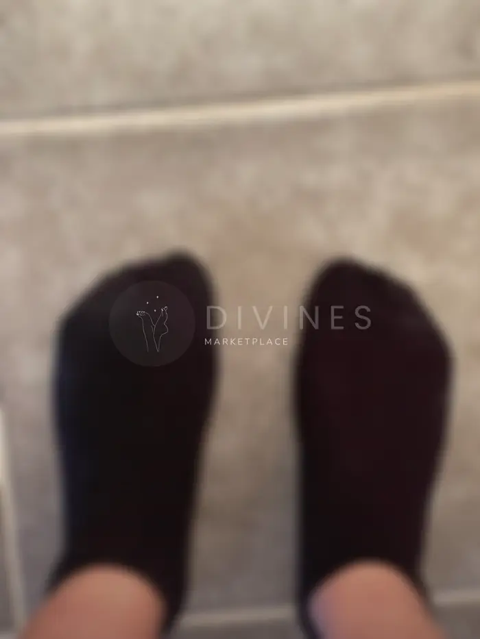 Gros pieds avec collant noir